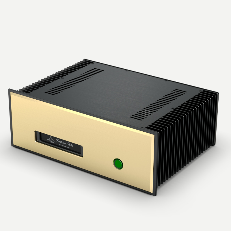 Beautiful CNC Full Aluminum class A power amplifier DIY chassis both side heatsink Install FM aluminum case