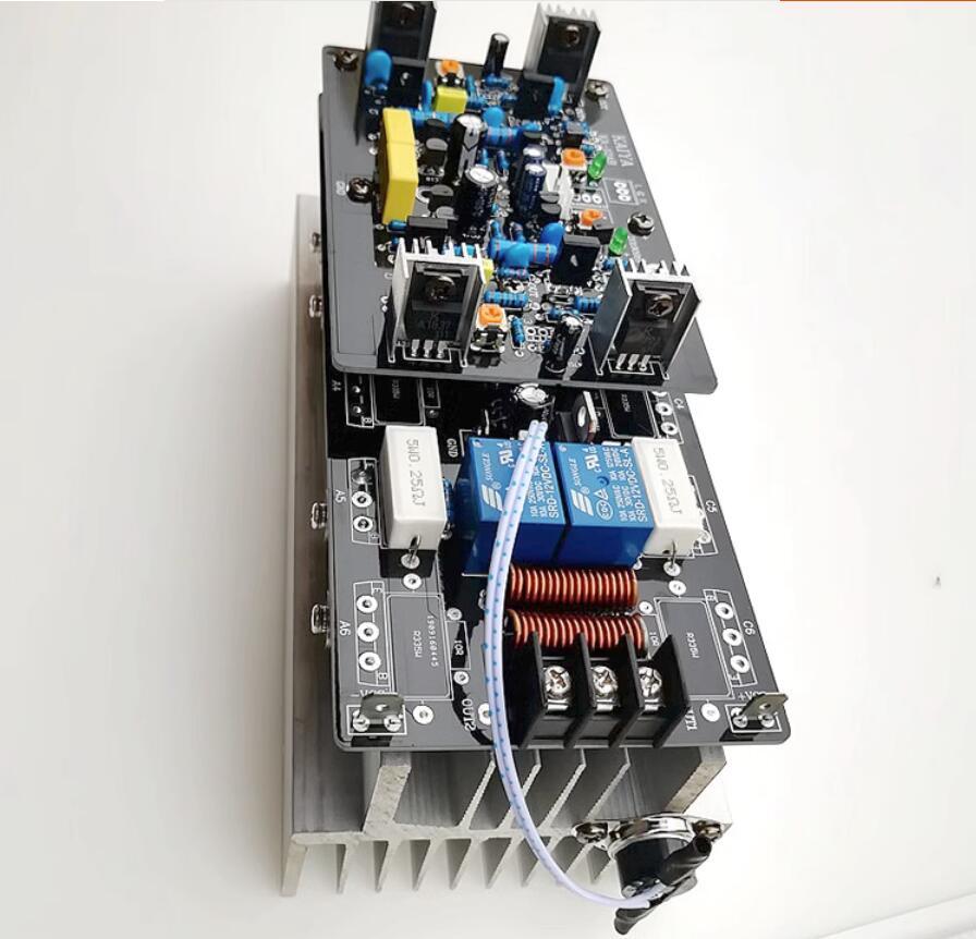 High power dual channel HIFI imported Sanken tube 2SA1494/2SC3858 stage professional class AB amplifier board 200W*2