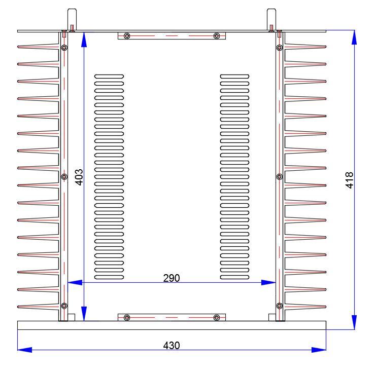 4320A All-aluminum Amplifier Chassis DIY Large Case Audio Amplifier Enclosure 430MM X 200MM X 418MM