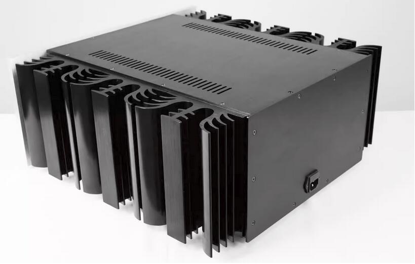 4821 Full aluminum chassis power amplifier chassis class A enclosure PSU box side heatsink