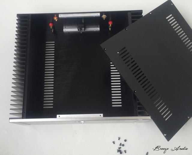 NEW 4313 Full Aluminum Class A amplifier Enclosure hifi DIY chassis audio amp box with heatsink