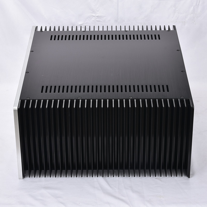 4820 Full aluminum chassis power amplifier chassis class A enclosure PSU box with side heatsink