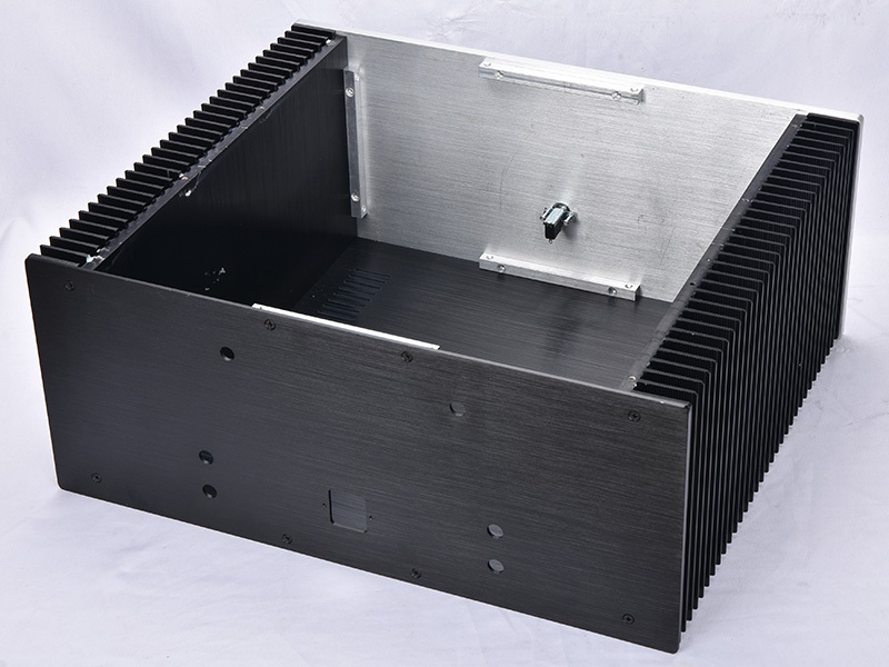 4820 Full aluminum chassis power amplifier chassis class A enclosure PSU box with side heatsink