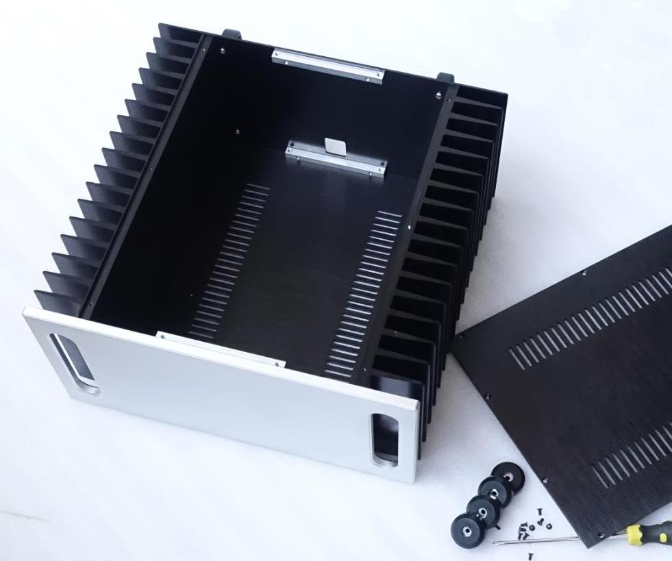 4320A All-aluminum Amplifier Chassis DIY Large Case Audio Amplifier Enclosure 430MM X 200MM X 418MM