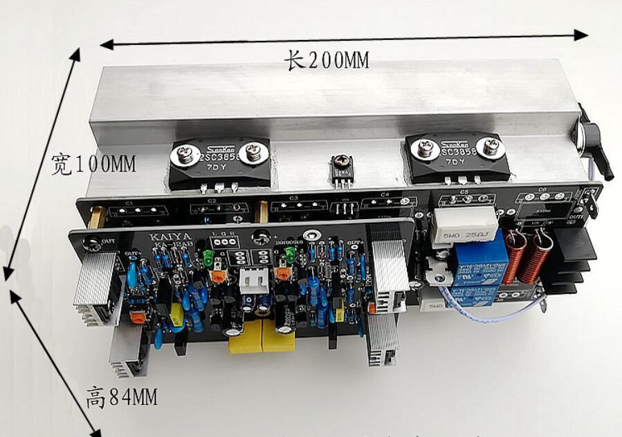 High power dual channel HIFI imported Sanken tube 2SA1494/2SC3858 stage professional class AB amplifier board 200W*2