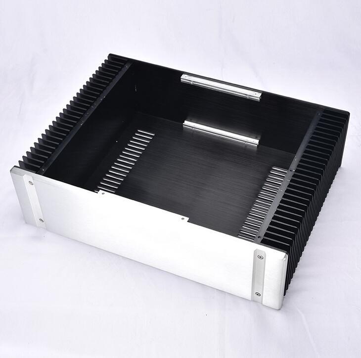 4312C Full aluminum DIY chassis power amplifier case hifi class A DIY enclosure preamplifier box 430X120X314mm
