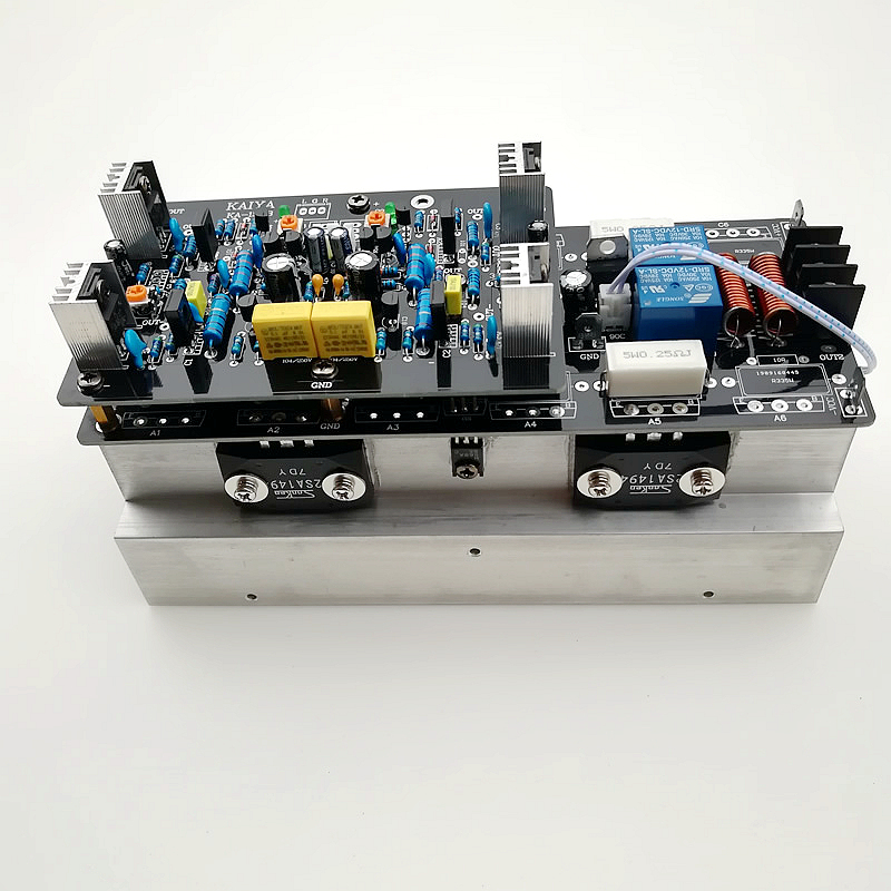 High power dual channel HIFI imported Sanken tube 2SA1494/2SC3858 stage professional class AB amplifier board 200W*2
