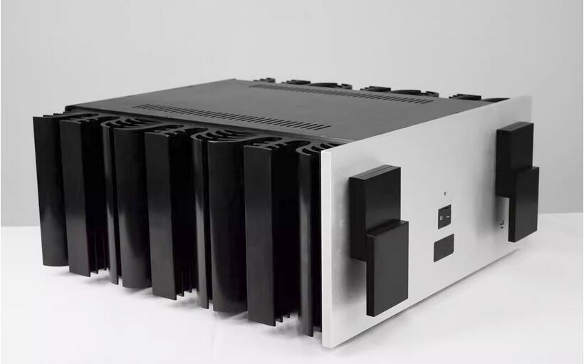4821 Full aluminum chassis power amplifier chassis class A enclosure PSU box side heatsink