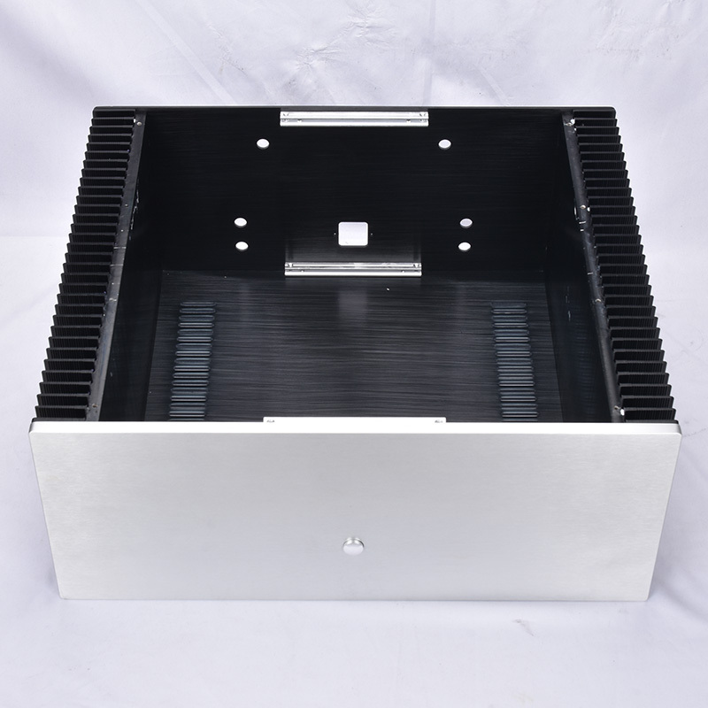 4820 Full aluminum chassis power amplifier chassis class A enclosure PSU box with side heatsink