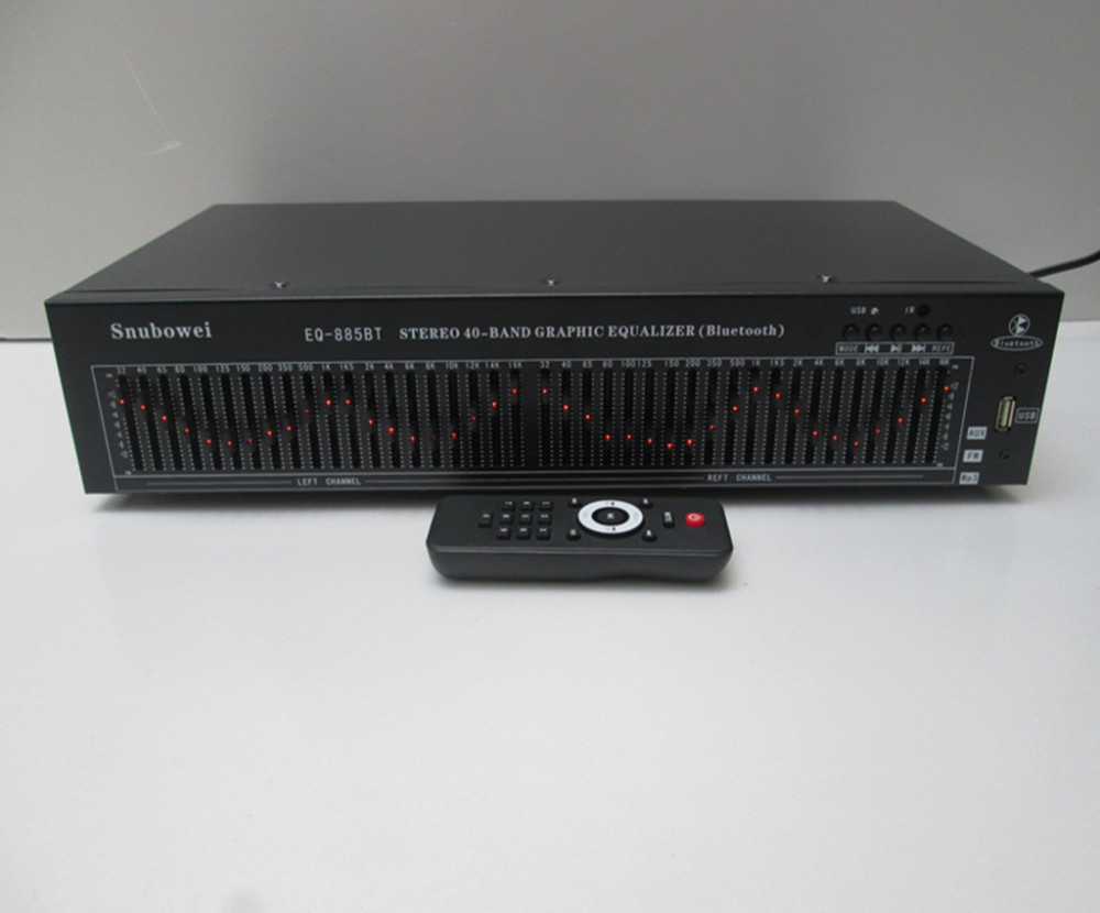 Top Quality Engineering Edition Remote 40 Band Stereo EQ Bluetooth USB Professional home KTV Equalizer Dual 20 Band