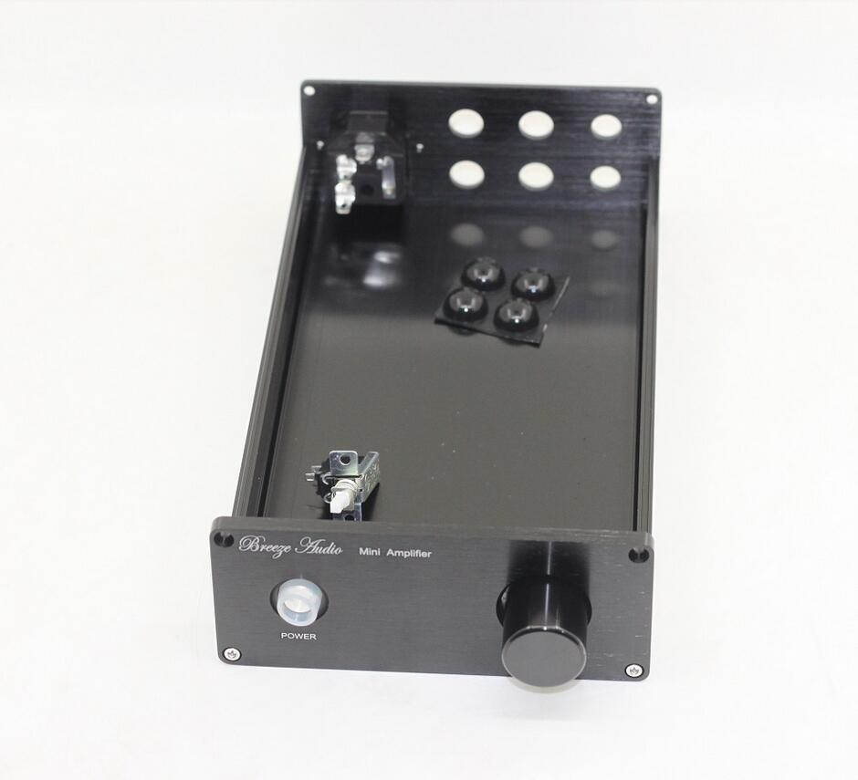 1306A All-Aluminum Home Audio Amplifier Chassis DIY DAC Decoder Case black