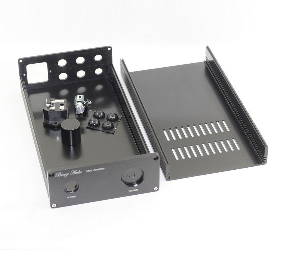 1306A All-Aluminum Home Audio Amplifier Chassis DIY DAC Decoder Case black