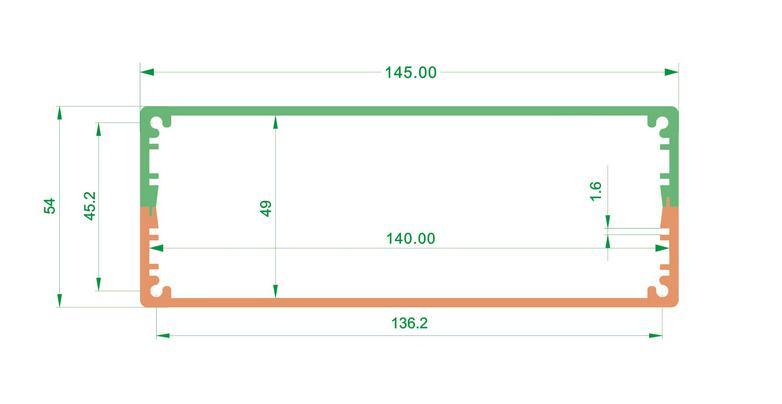 New 1506 Blank Full Aluminum Amplifier Enclosure Mini AMP Case Preamp Chassis