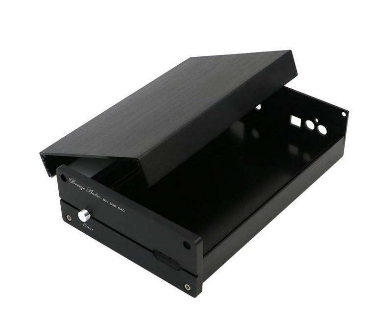 Full aluminum chassis 1506DAC black / silver dac enclosure decoder box 155 x60 x241MM