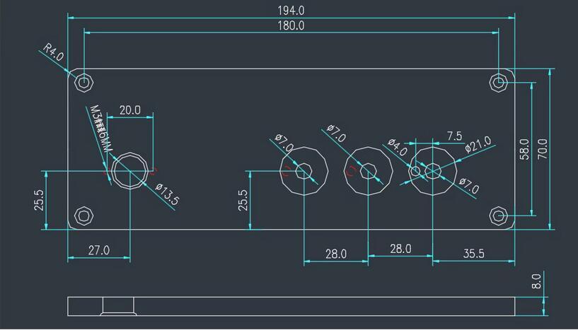 1907 tone version Full aluminum DIY power amplifier chassis desktop AMP enclosure HIFI preamp box diy case