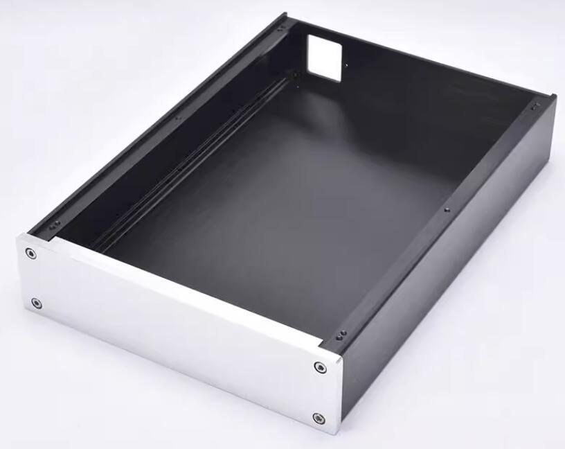 JC2205 Full aluminum chassis silver front amplifier enclosure headphone box 220 x55 x308MM