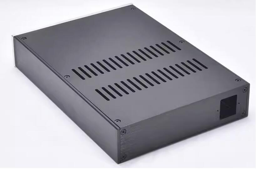 JC2205 Full aluminum chassis silver front amplifier enclosure headphone box 220 x55 x308MM