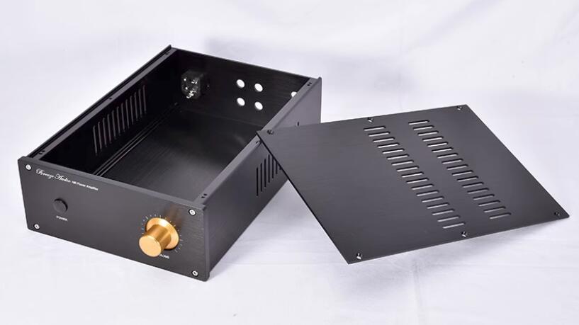 JC229 All Aluminum Power Amplifier Chassis Pre-Amp Enclosure Audio Amp Case DIY Box 220MM*90MM2311MM