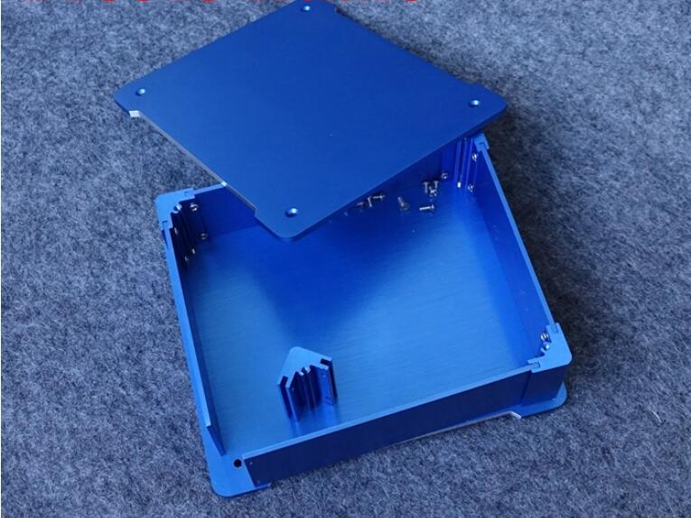 Charm blue all-aluminum power amplifier chassis, decoder chassis amp DIY case BZ2207L