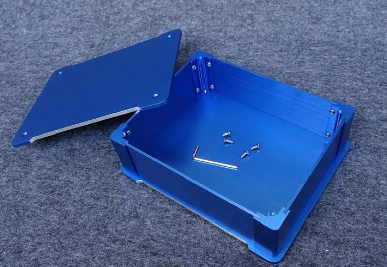 Charm blue all-aluminum power amplifier chassis, decoder chassis amp DIY case BZ2207L