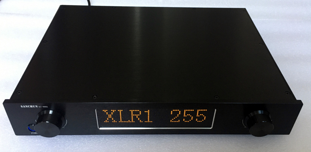 Balanced passive Remote control preamplifier volume controller RCA XLR input preamp 4 road input LED display