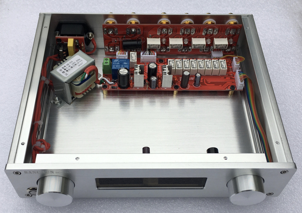 Latest arrival RCA passive preamplifier  with remote control relay volume control power amplifier DIy with 4 RCA inputs