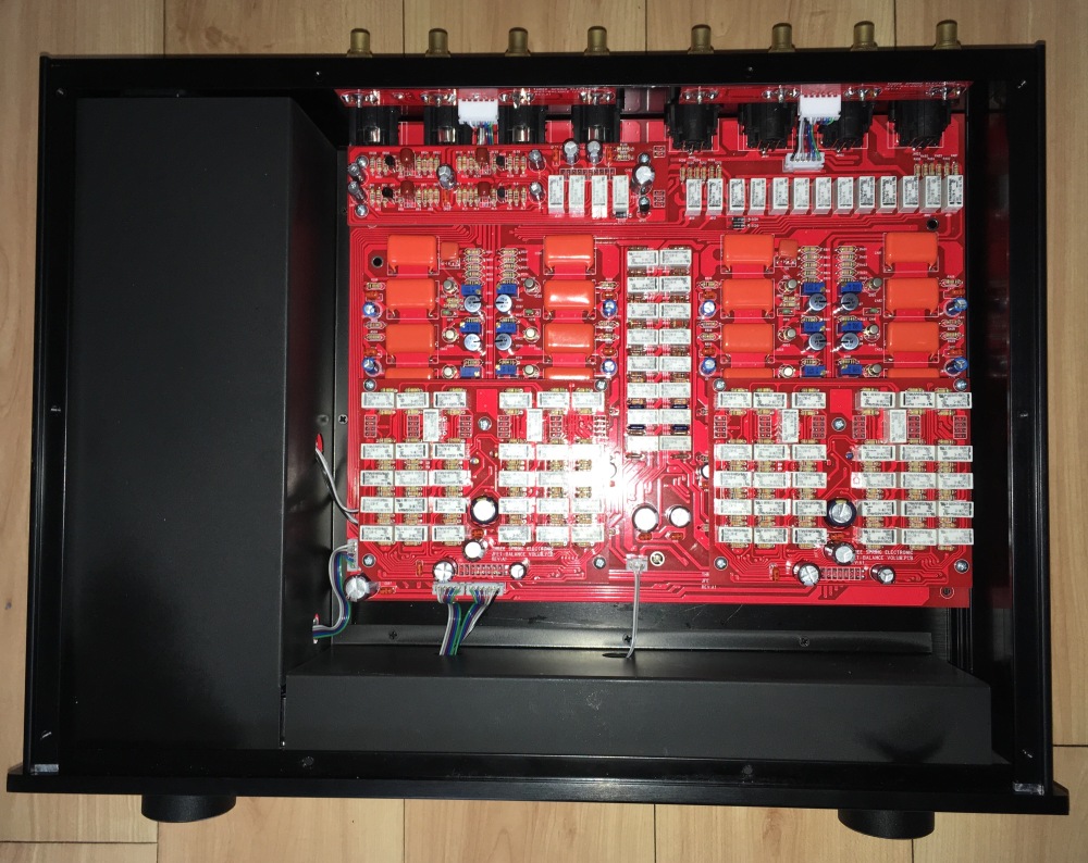 Assembled fully balanced remote control JFET four tube preamplifier power amplifier 2 RCA 2 XLR input LED display