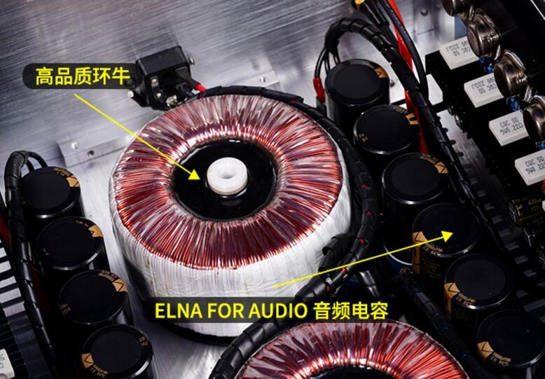 KSA100 Class A Metal encapsulated transistor HIFI High-power 100W*2 stereo amplifier dual transformer power supply