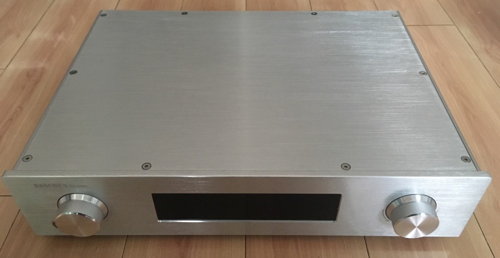 Assembled fully balanced remote control JFET four tube preamplifier power amplifier 2 RCA 2 XLR input LED display