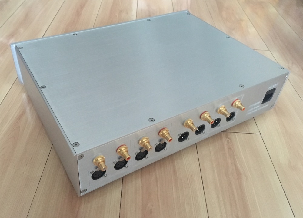 Assembled fully balanced remote control JFET four tube preamplifier power amplifier 2 RCA 2 XLR input LED display