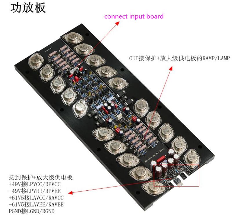 A75 pure class A 75W+75W HIFI stereo amplifier board with MJ15024G