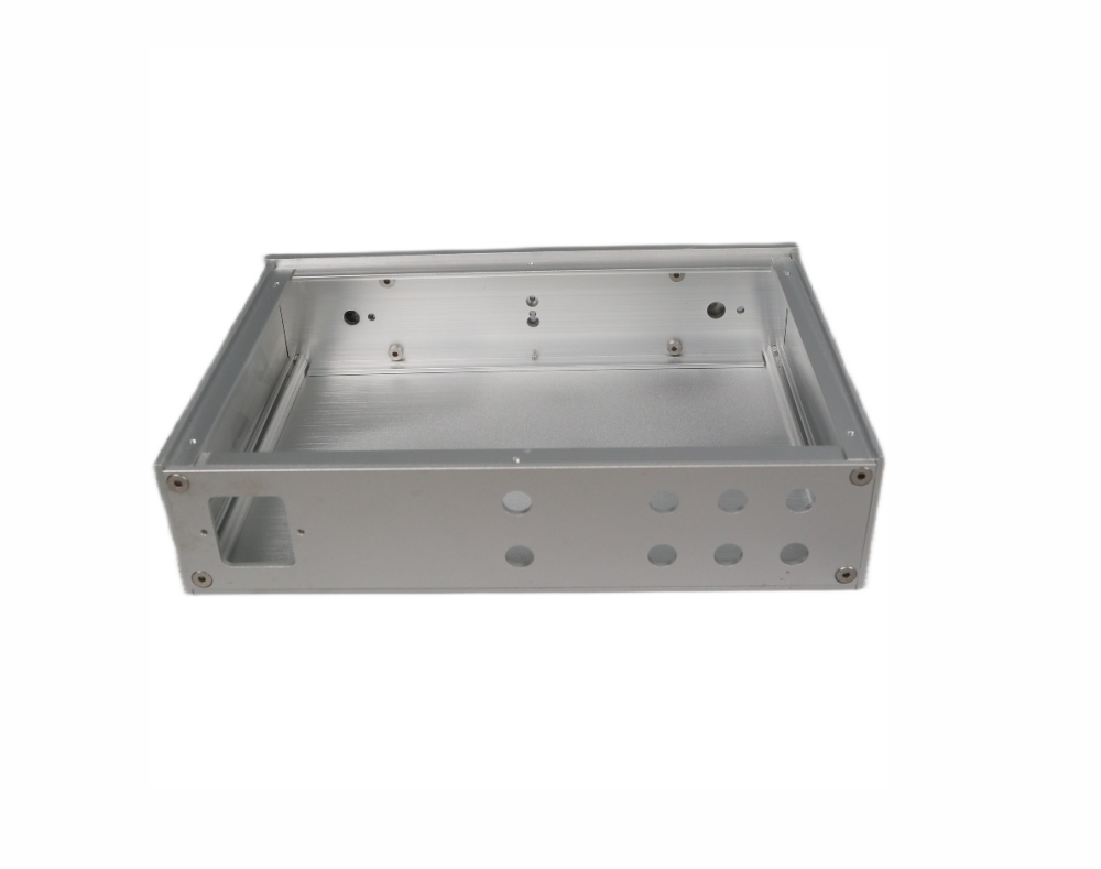 New Silver And Black 2606A Full Aluminum Chassis Power Amplifier Case Preamplifier Shell DIY Audio Amp Box