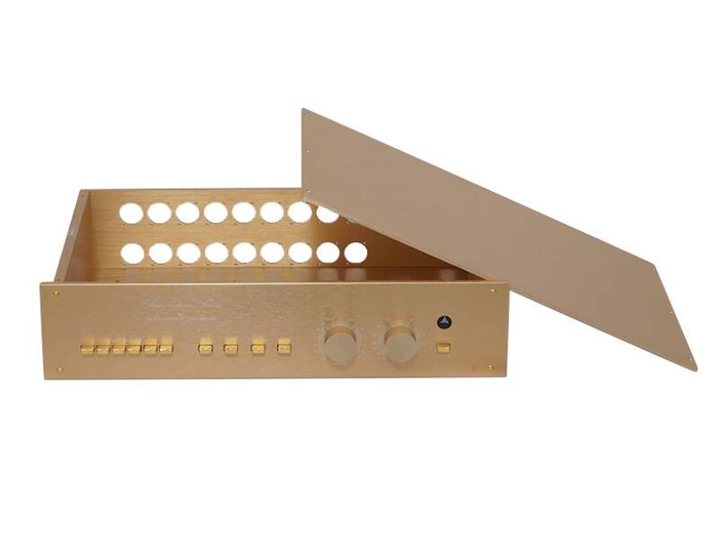 Reference FM Acoustics FM266 Golden All-Aluminum Power Amplifier Chassis Preamp Case DIY HiFi Box