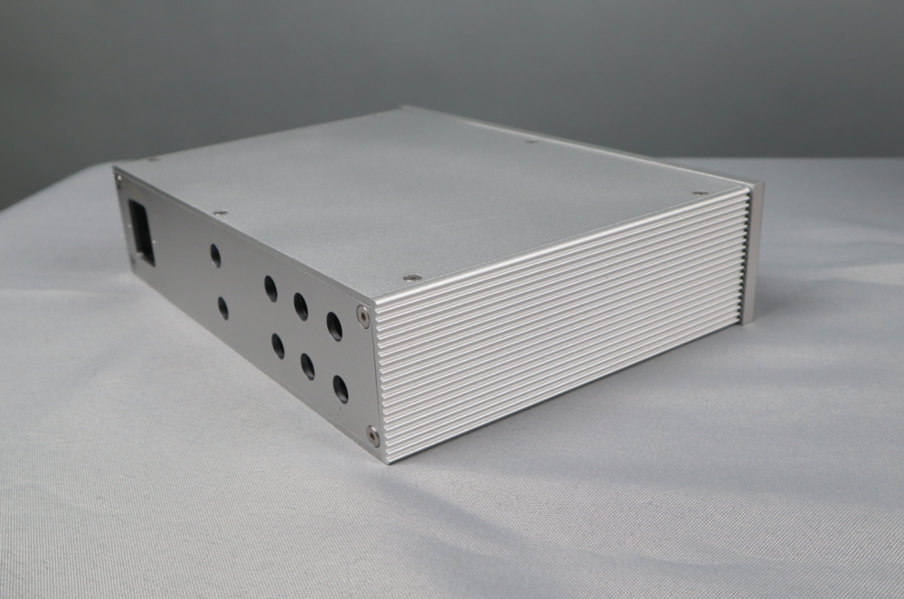 New Silver And Black 2606A Full Aluminum Chassis Power Amplifier Case Preamplifier Shell DIY Audio Amp Box