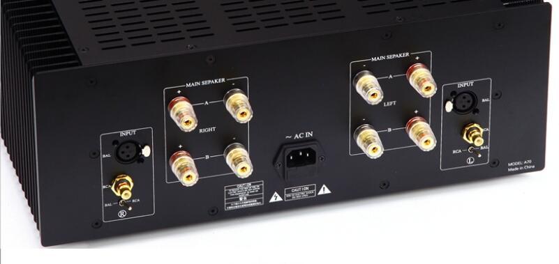 Finished A70 HiFi high-power Fully Balanced Metal encapsulated transistor 300W+300W stereo amplifier