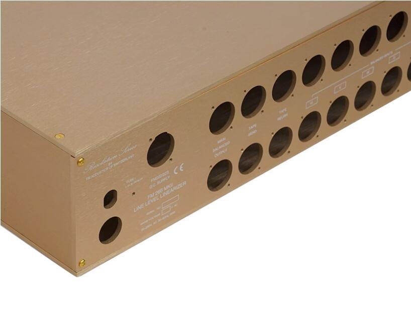 Reference FM Acoustics FM266 Golden All-Aluminum Power Amplifier Chassis Preamp Case DIY HiFi Box