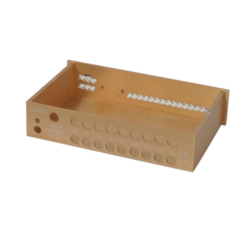 Reference FM Acoustics FM266 Golden All-Aluminum Power Amplifier Chassis Preamp Case DIY HiFi Box