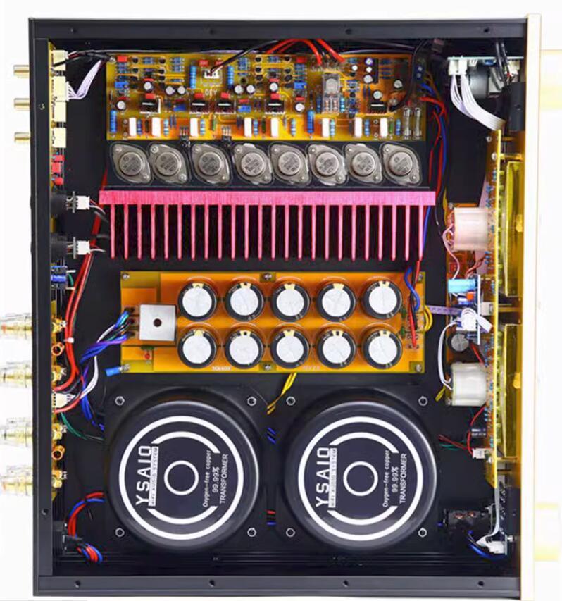 E800 200W+200W High-Power HIFI Amplifier with MJ15024 15025 Metal encapsulated transistor RCA XLR Balanced Remote control Amp
