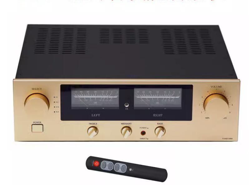 E800 200W+200W High-Power HIFI Amplifier with MJ15024 15025 Metal encapsulated transistor RCA XLR Balanced Remote control Amp