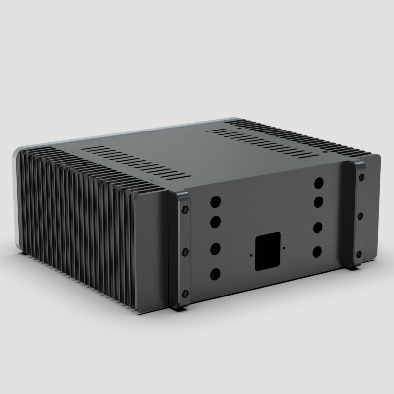 1969 All Aluminum Audio Enclosure Class A Amplifier Chassis Amp Case DIY Box with heatsink