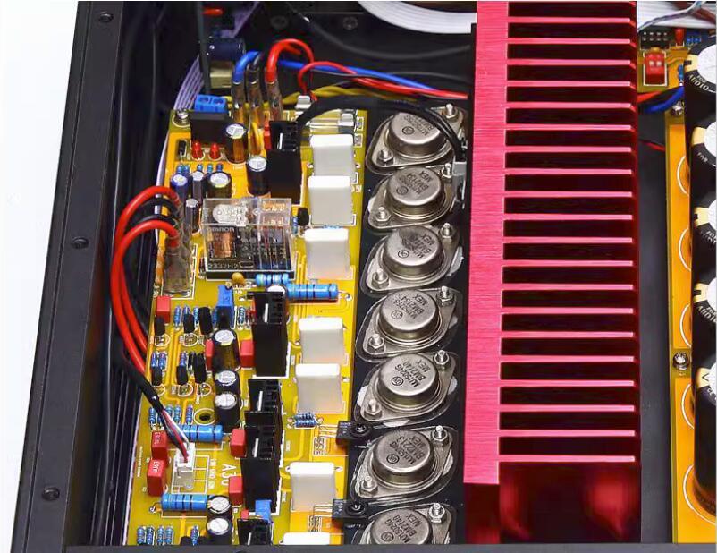 E800 200W+200W High-Power HIFI Amplifier with MJ15024 15025 Metal encapsulated transistor RCA XLR Balanced Remote control Amp