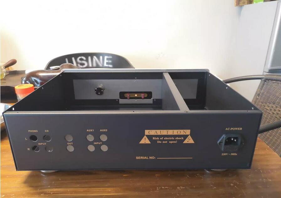 High-grade Aluminum panel AN tube preamplifier DIY chassis Iron body Good shielding amplifier Enclosure box shell W420*H110*D300mm