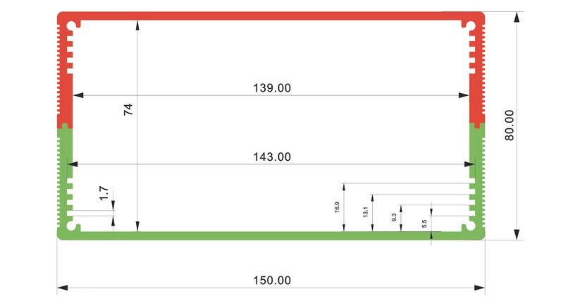New 1508 Blank Full Aluminum Amplifier Enclosure Mini AMP Case Preamp Chassis
