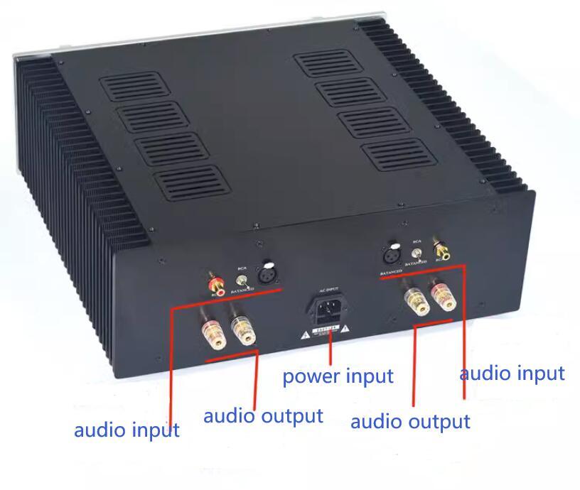 A800 HiFi Metal encapsulated transistor High-power stereo amplifier with balanced input