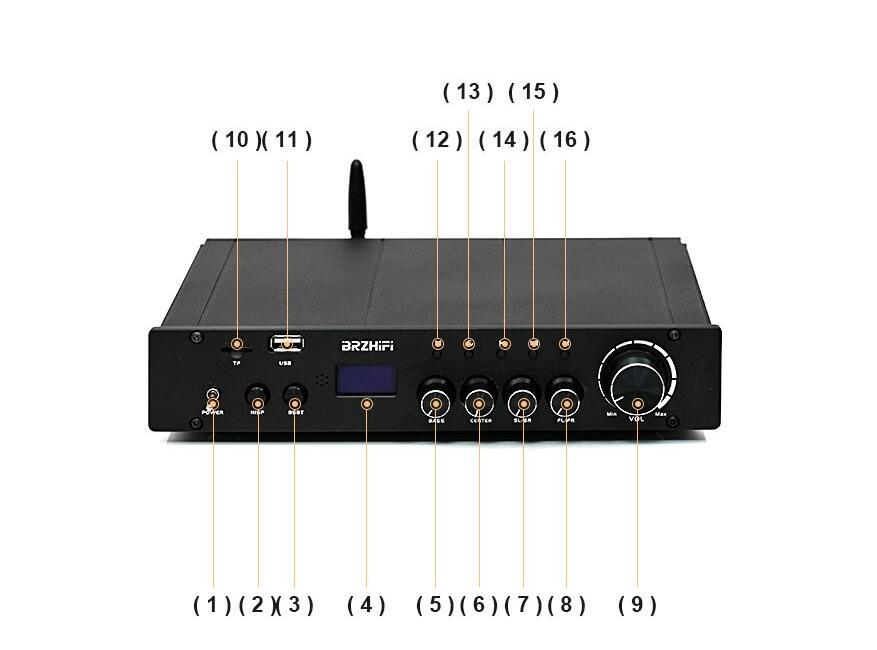 DT02 5.1 Channel Preamp Amplifier Bluetooth 5.0 APP Remote Control With Lossless Music Home Player