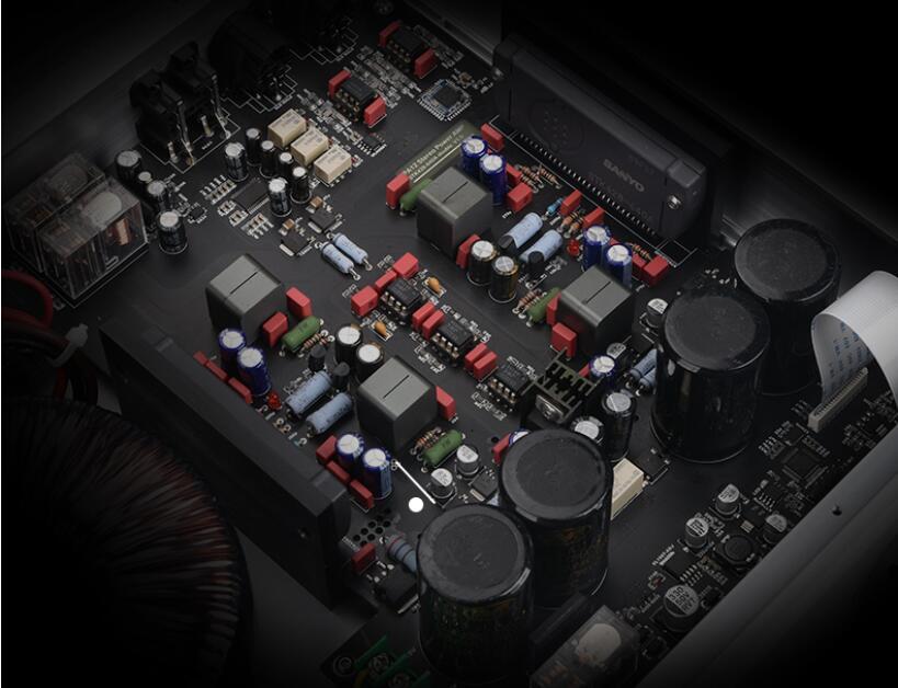 High power dual core STK428-640 hifi Fully balanced 400W*2 stereo power amplifier household with remote control