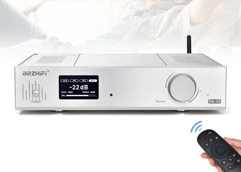 High power dual core STK428-640 hifi Fully balanced 400W*2 stereo power amplifier household with remote control
