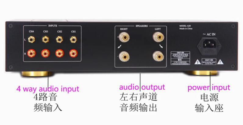 A20 High And Low Tone Dual VU Meter 200W+200W Combined HiFi Amplifier With IRF240 92403