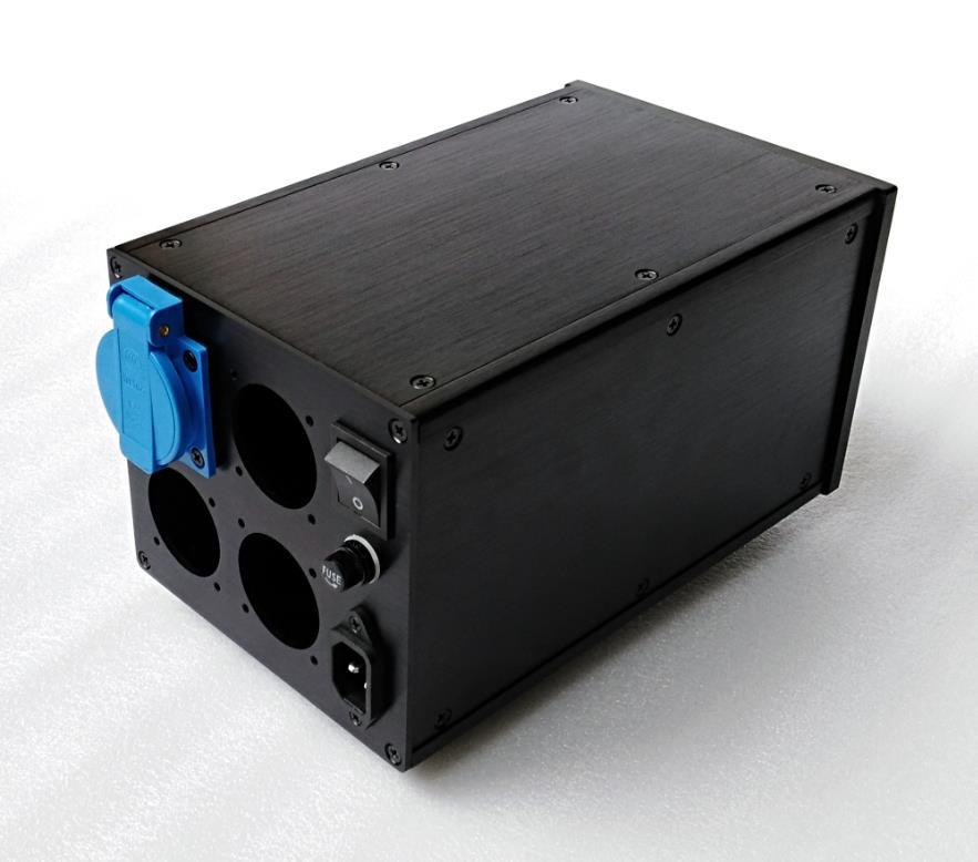 All aluminum 4-bit EU standard socket power supply chassis isolated PSU DIY case box 160*140*251mm