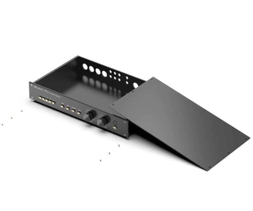 Reference FM Acoustics FM255 Golden/black All-Aluminum Power Amplifier Chassis Preamp Case DIY HiFi Box